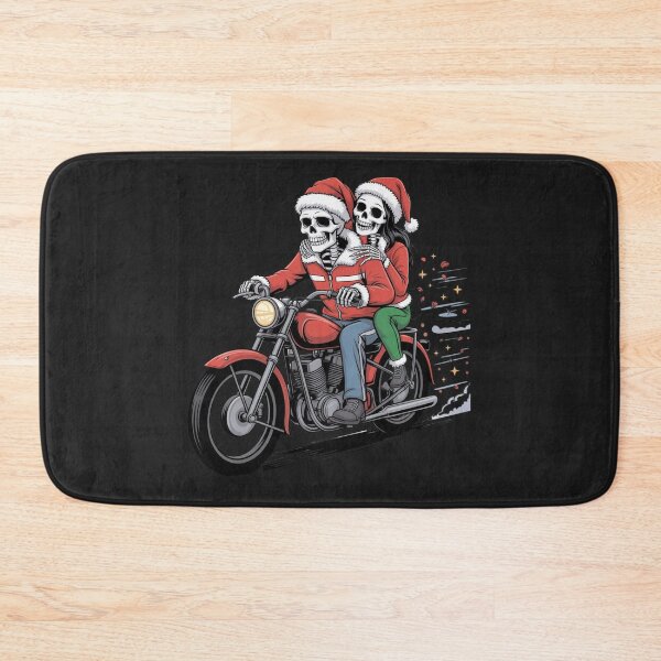Item preview, Skeleton Couple Christmas Ride | Gothic Holiday Biker Love Design designed and sold by ColorSplash123.