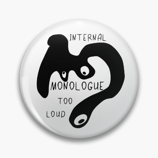 Item preview, Internal Monologue Too Loud – Overthinking & ADHD Humor Design | Mental Health T-Shirt Sticker Poster designed and sold by atelier-biurni.