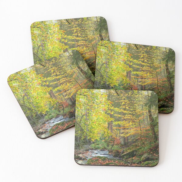 Item preview, Autumn woodland and cascading water at Wyming Brook  designed and sold by RobThorley.