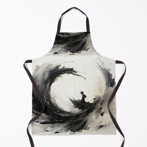 Item preview, Enso of Chaos and Calm: An Explosive Black Ink Circle Bursting Across a Serene White Void. designed and sold by Epsydon Designers.