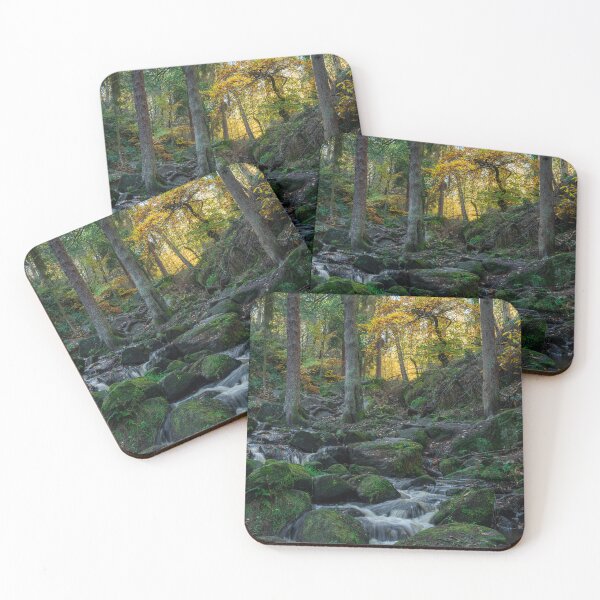 Item preview, Autumn woodland and cascading water at Wyming Brook  designed and sold by RobThorley.