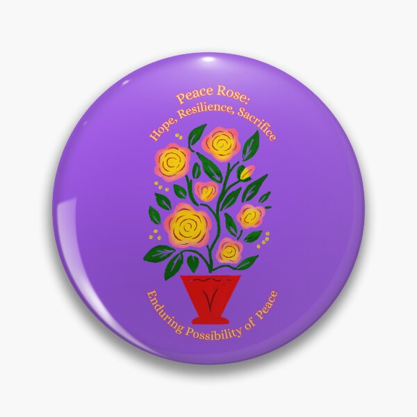 Item preview, Peace Rose in a red vase designed and sold by Brickroad Dsigns.