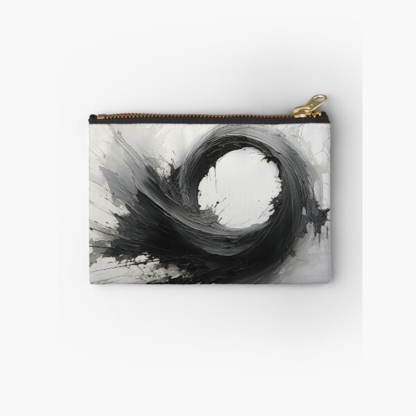 Item preview, Enso of Chaos and Calm: An Explosive Black Ink Circle Bursting Across a Serene White Void. designed and sold by Epsydon Designers.