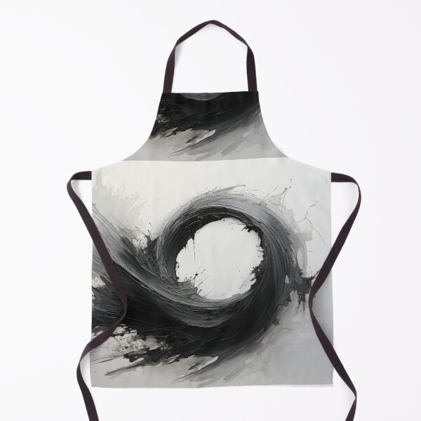 Item preview, Enso of Chaos and Calm: An Explosive Black Ink Circle Bursting Across a Serene White Void. designed and sold by Epsydon Designers.