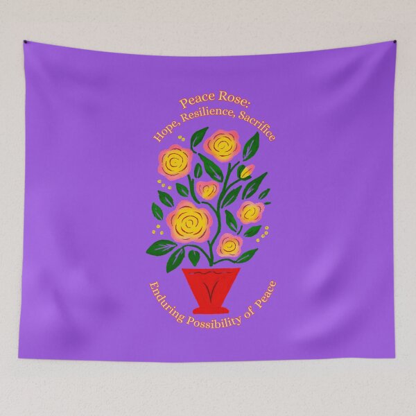 Item preview, Peace Rose in a red vase designed and sold by Brickroad Dsigns.