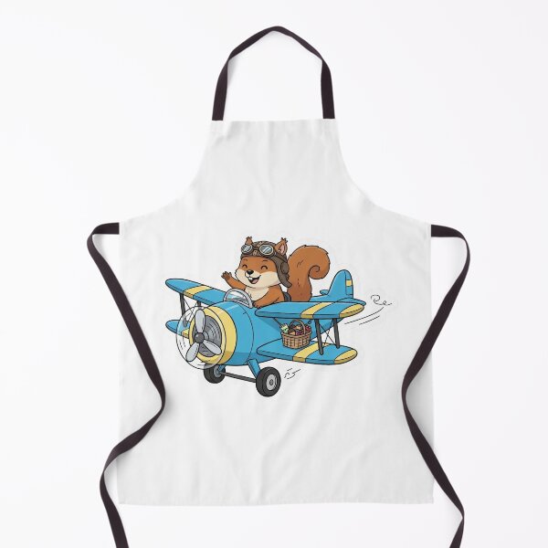 Item preview, Cute Squirrel Pilot Flying Biplane Sticker designed and sold by XM STOREZ .