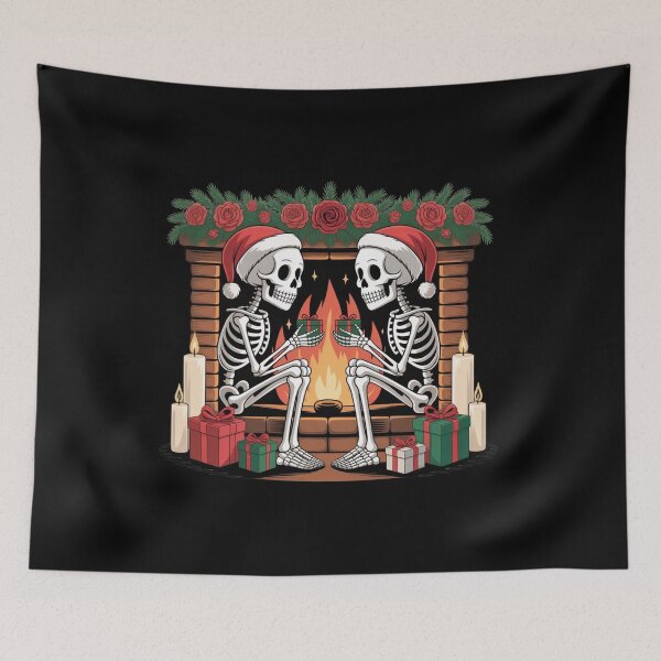 Item preview, Skeleton Couple Gift Exchange | Cozy Gothic Christmas Romance Design designed and sold by ColorSplash123.