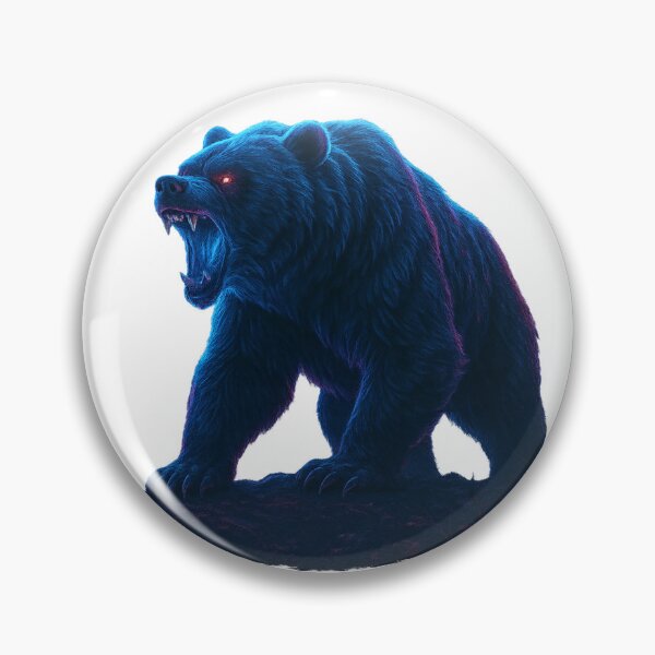 Item preview, Fury Bear – Neon Beast Unleashed designed and sold by GlowAIDesigns.