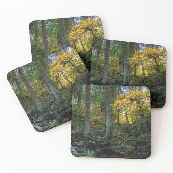 Item preview, Autumn woodland and cascading water at Wyming Brook  designed and sold by RobThorley.