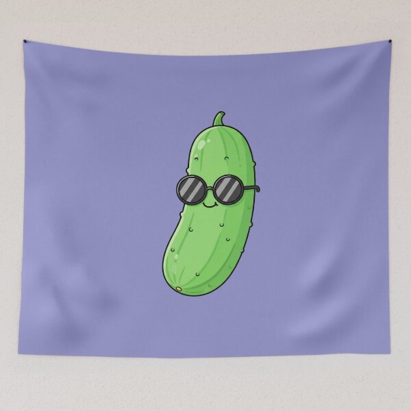 Item preview, Cucumber Cool – Funny Kawaii Vegetable Character designed and sold by OOStudio.