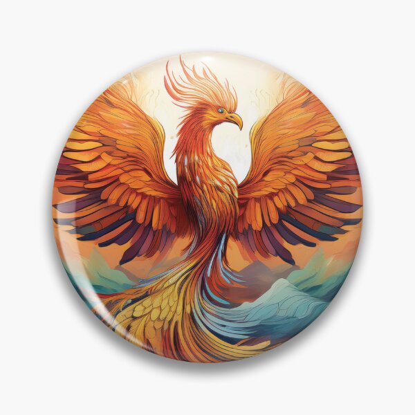 Aperçu de l'œuvre Phénix de la Flamme Éternelle – Oiseau Mythique Abstrait de la Renaissance créée et vendue par MDKey DESIGN.
