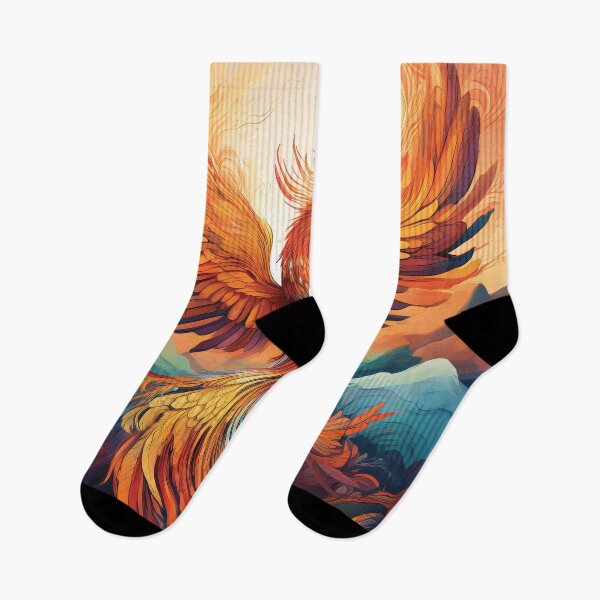 Item preview, Eternal Flame Phoenix – Abstract Mythical Bird of Rebirth designed and sold by MDKey DESIGN.