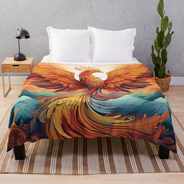 Item preview, Eternal Flame Phoenix – Abstract Mythical Bird of Rebirth designed and sold by MDKey DESIGN.