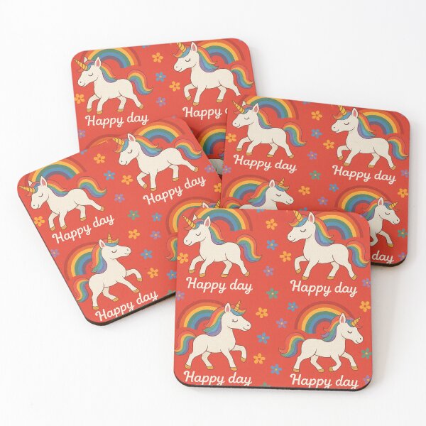 Item preview, Happy Day Unicorn – Colorful rainbow magic for good moods & positive vibes designed and sold by MrsMimpi.