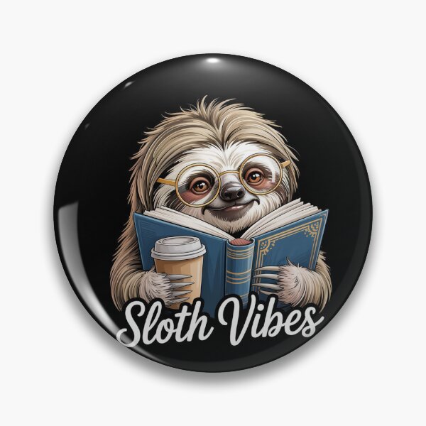 Item preview, Sloth Vibes Reading Coffee Lover designed and sold by Veroniadic.