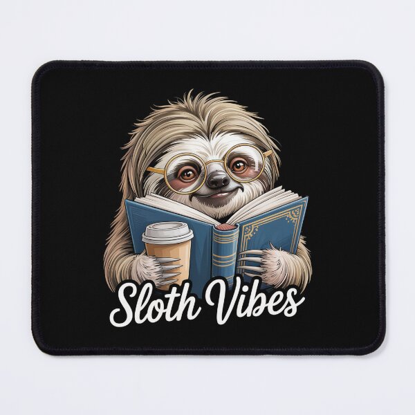 Item preview, Sloth Vibes Reading Coffee Lover designed and sold by Veroniadic.