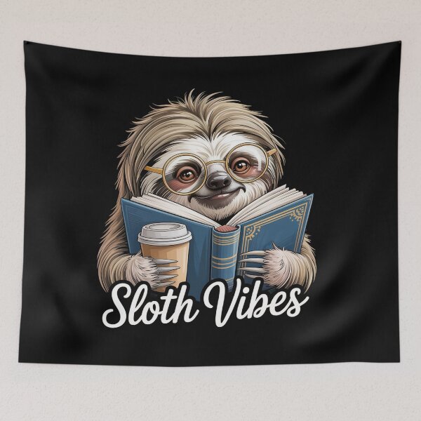 Item preview, Sloth Vibes Reading Coffee Lover designed and sold by Veroniadic.