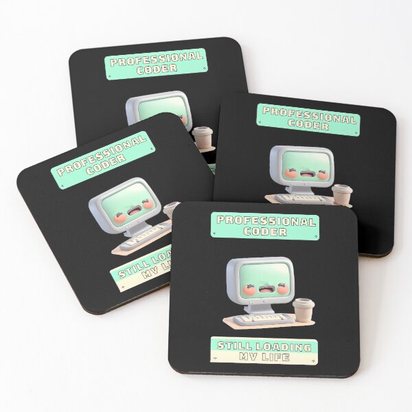 Item preview, Professional Coder Still Loading My Life Funny Tech Pun designed and sold by TeeTimeTreasure.