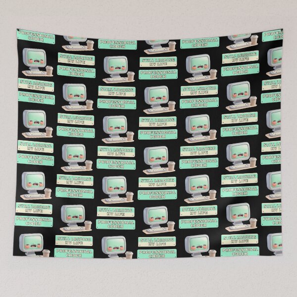 Item preview, Professional Coder Still Loading My Life Funny Tech Pun designed and sold by TeeTimeTreasure.
