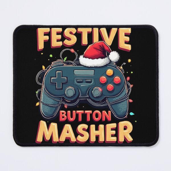 Item preview, Funny Gamer Christmas - Festive Button Masher Controller designed and sold by ShirtHatch.
