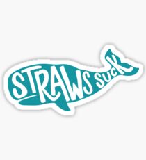 Pegatina No más pajitas de plástico - Paja chupa - Ballena