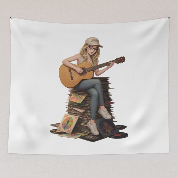 Item preview, Illustration of a young female musician with an urban/rock style designed and sold by CHRIST5000.