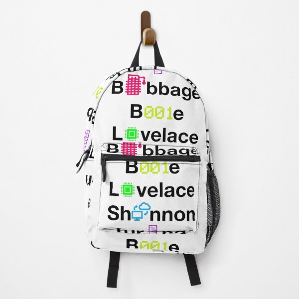 Item preview, Nerdy Minimalist Iconic Computer Scientists Names Computer Science Teacher Black Text designed and sold by MathWare MathClips.