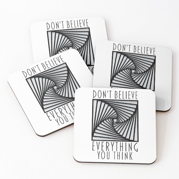 Item preview, Don’t Believe Everything You Think – Retro Optical Illusion Design designed and sold by EMWorks-Ink.