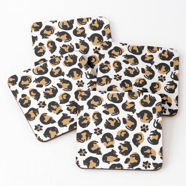 Item preview, Mini Leopard Print Ocher Black Bg Off White designed and sold by miavaldez.