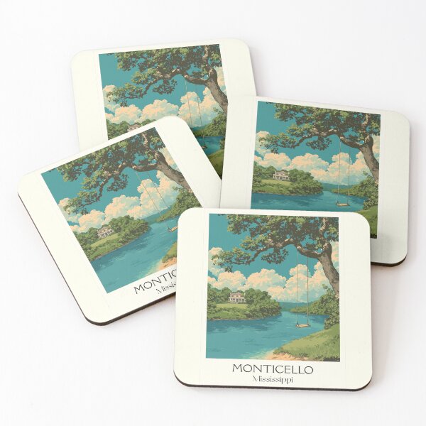 Item preview, Monticello Mississippi River | Scenic Countryside Art Print designed and sold by TuncGK.