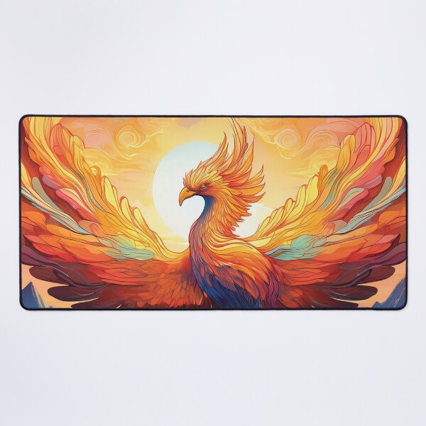 Item preview, Celestial Phoenix of the Dawn – Abstract Surreal Firebird Art designed and sold by MDKey DESIGN.