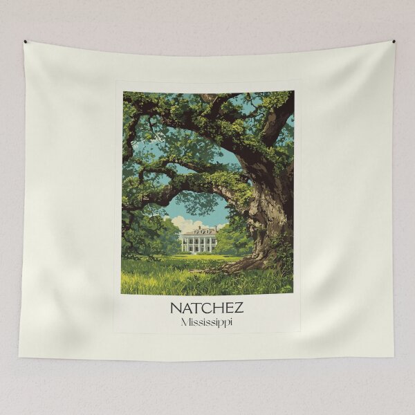 Item preview, Natchez Mississippi Mansion | Historic Antebellum Art Print designed and sold by TuncGK.