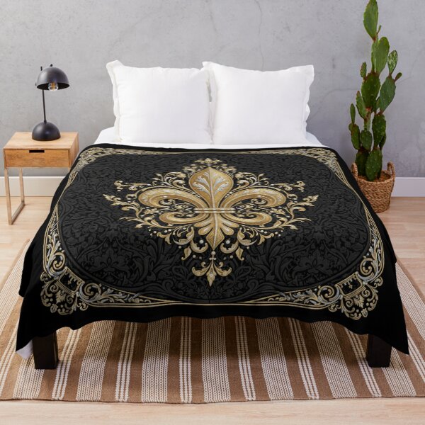 Item preview, Fleur de Lys Elegant Gold and Black Art Nouveau designed and sold by ProjectNoah.