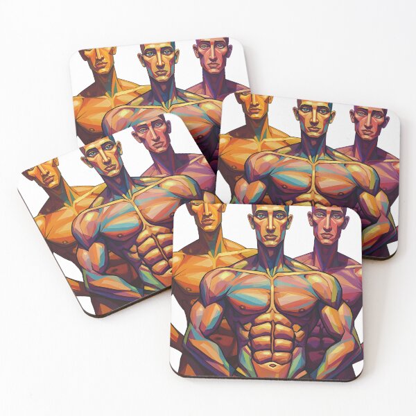 Item preview, Geometric Power – Abstract Male Form Art Print designed and sold by R-B-Colors.