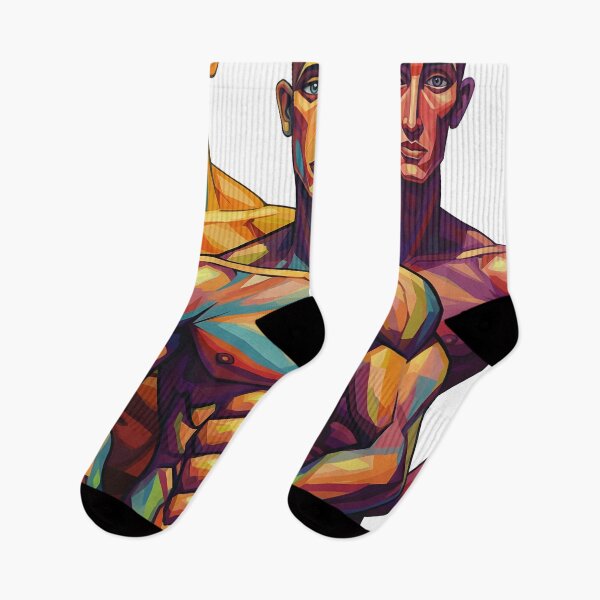 Item preview, Geometric Power – Abstract Male Form Art Print designed and sold by R-B-Colors.