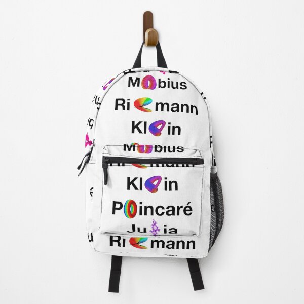 Item preview, Nerdy Minimalist Iconic Geometry Mathematicians Names Mobius, Riemann, Klein, Poincare, Julia, Mandelbrot Math Teacher Black Text designed and sold by MathWare MathClips.