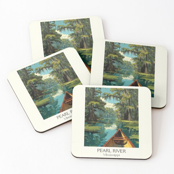 Item preview, Pearl River Mississippi Bayou | Canoe Adventure Art Print designed and sold by TuncGK.