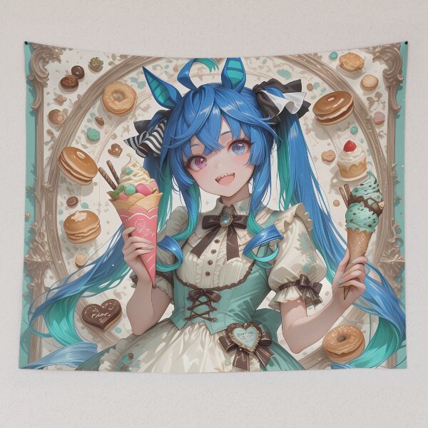 Item preview, Twin Turbo Sweet Dessert Style Uma Musume Pretty Derby Anime Girl designed and sold by HumbertoValveno.