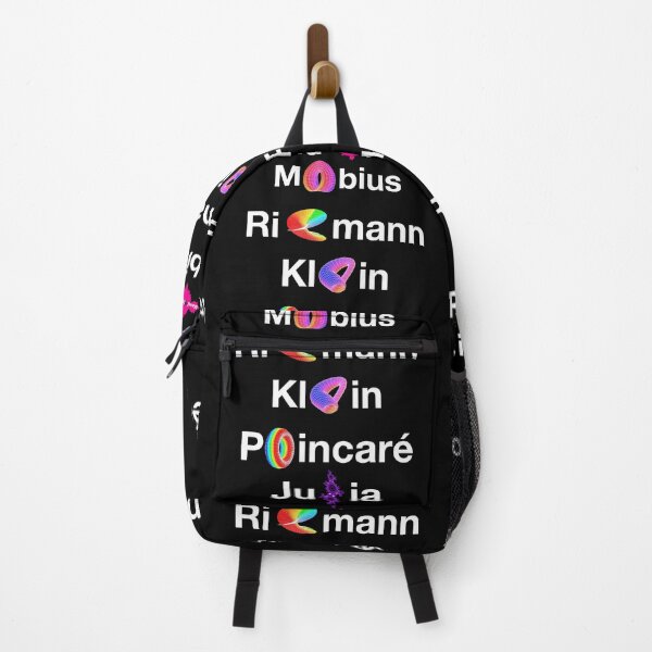 Item preview, Nerdy Minimalist Iconic Geometry Mathematicians Names Mobius, Riemann, Klein, Poincare, Julia, Mandelbrot Math Teacher White Text designed and sold by MathWare MathClips.