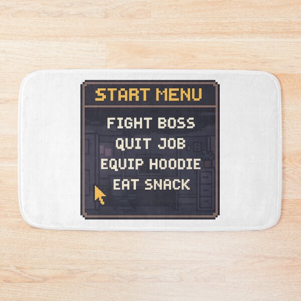 Item preview, Pixel Art Start Menu Funny Work Life Choices. designed and sold by The-T-In-Retro.
