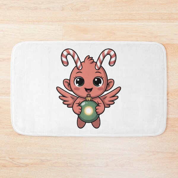 Item preview, Cute Kawaii Christmas Elf: Festive Creature with Candy Cane Antennae designed and sold by RudArtAI.