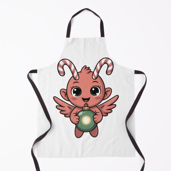 Item preview, Cute Kawaii Christmas Elf: Festive Creature with Candy Cane Antennae designed and sold by RudArtAI.