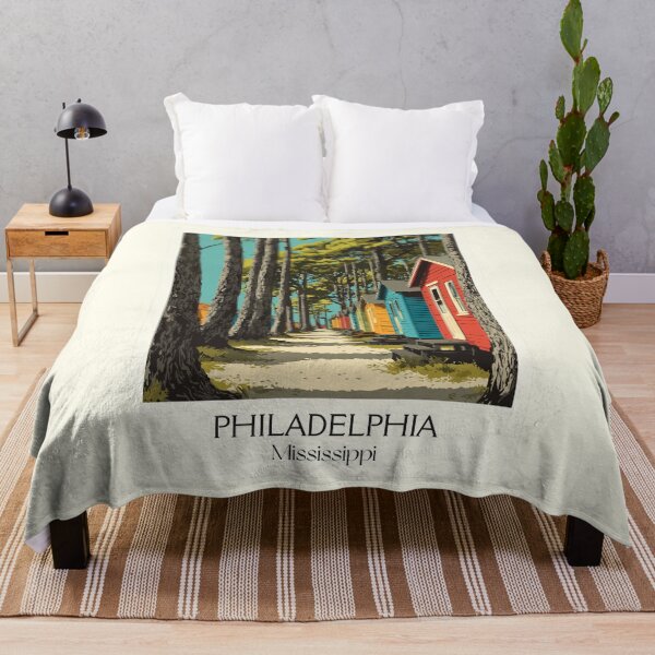 Item preview, Philadelphia Mississippi Alley | Colorful Downtown Art Print designed and sold by TuncGK.