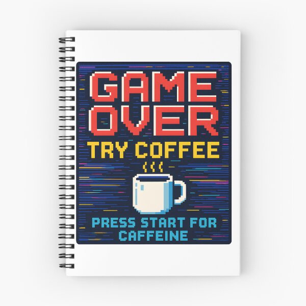 Item preview, Game Over Coffee Funny Pixel Art Caffeine Boost Design. designed and sold by The-T-In-Retro.