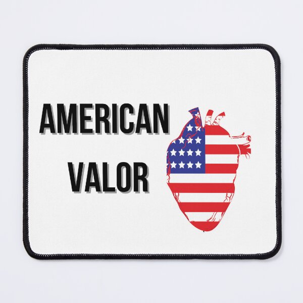 Item preview, “American Valor Patriotic Heart Design” designed and sold by USAHeartShop.