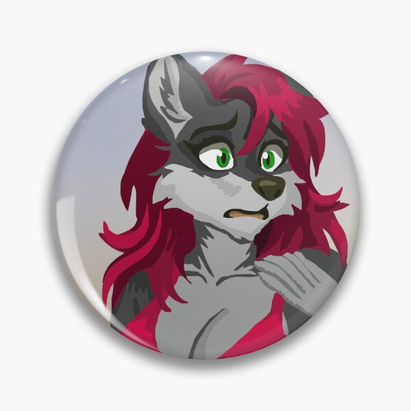 Item preview, Startled Magenta Dress Wolf Woman designed and sold by KlakkDrawsStuff.