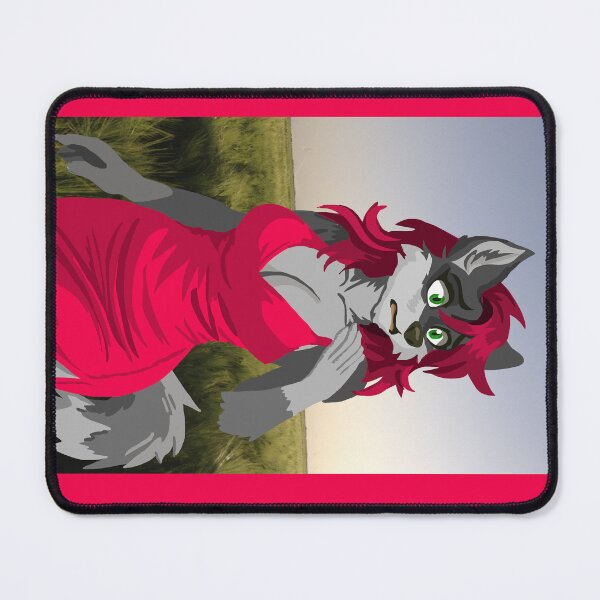 Item preview, Startled Magenta Dress Wolf Woman designed and sold by KlakkDrawsStuff.