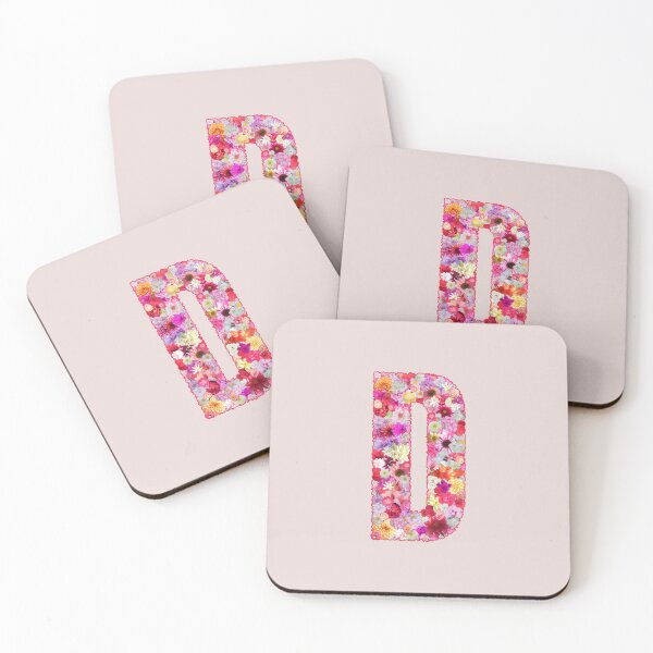 Item preview, Floral Letter D –  Botanical English Alphabet Monogram Typography Design designed and sold by TheSassyNoble.