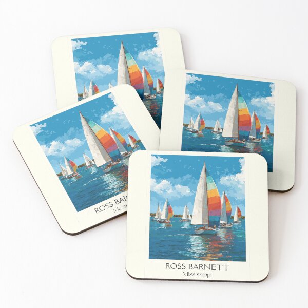 Item preview, Ross Barnett Reservoir Art | Mississippi Sailing Regatta Print designed and sold by TuncGK.