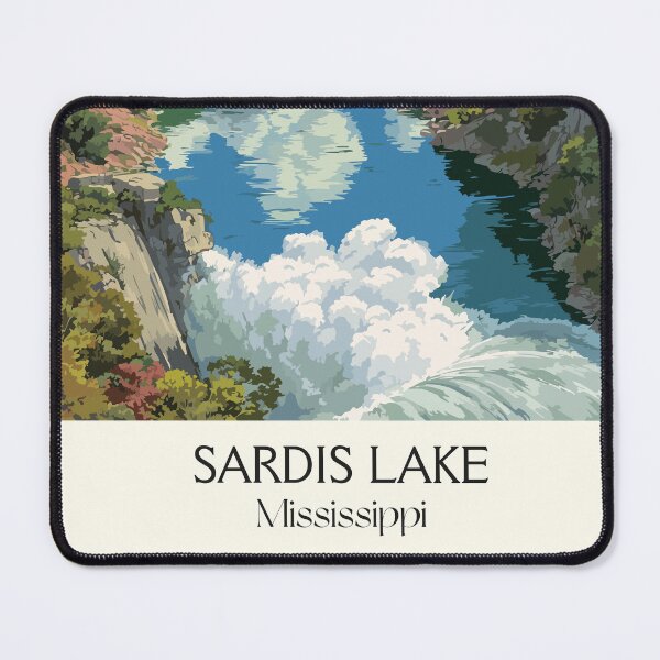 Item preview, Sardis Lake Mississippi Dam | Scenic Overlook Art Print designed and sold by TuncGK.